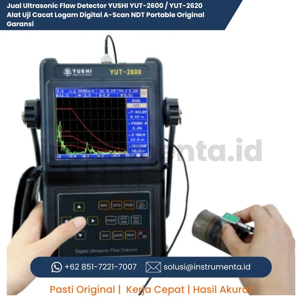 Jual Ultrasonic Flaw Detector YUSHI YUT-2600 / YUT-2620 Alat Uji Cacat Logam Digital A-Scan NDT Portable Original Garansi